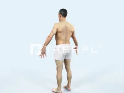 Fortitude D Animated Rigged Beach Sports Man Low-poly 3D model