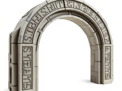 Ancient Stone Archway model pack Low-poly 3D model
