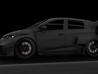 Renault Zoe Modified Rigged 3D model