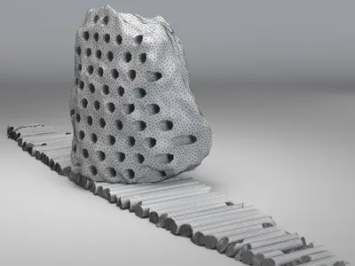 Stone Sculpture by Julian Charriere  3D model