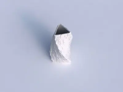 Vase twist triangle with scattered diagonal grid plates 3D print model