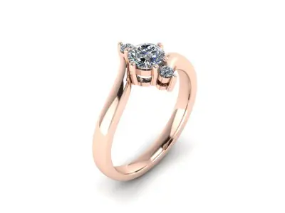 Jewelry Diamond Ring 3D print model 31