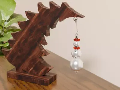 Quirky Bent Christmas Tree Low-poly 3D model