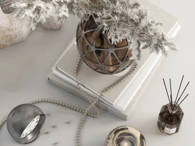 Decorative set 12 Low-poly 3D model