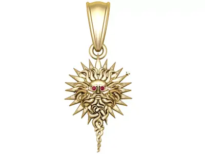 Luxury Gold Pendant 3D print model