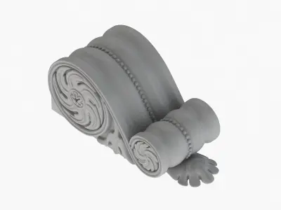 Scroll Corbel 21 3D model