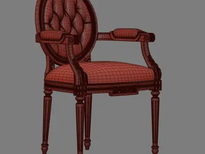 Angelo Cappellini Degas Armchair art 724 PI 3D model