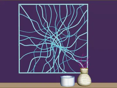 Free Art Lines 3D model