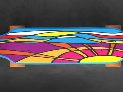 3D Skate board 3D model