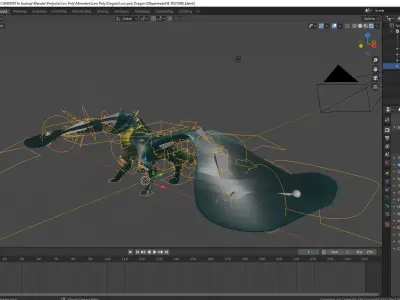 Dragon Low Poly Rigged and Animation ready  Low-poly 3D model