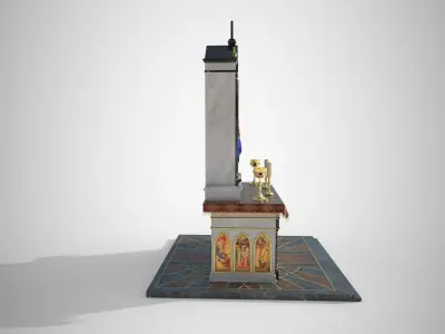  Altar shrine with the Madonna and Child 3D model