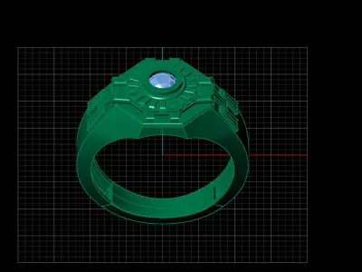 Print Ready STL 3DM  Gents Rings Diamond Men Ring  3D print model 30