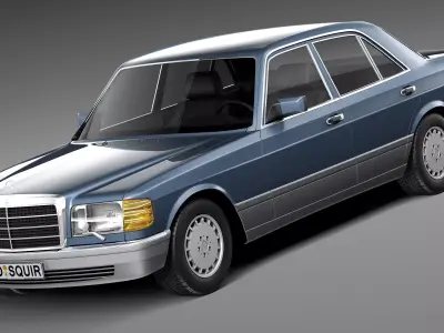 Mercedes-Benz 500 SEL 1987-1992 3D model