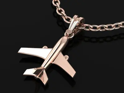 Airplane Pendant Jewelry 3D print model