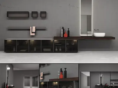 Bathroom furniture set Bespoke 4  3D model