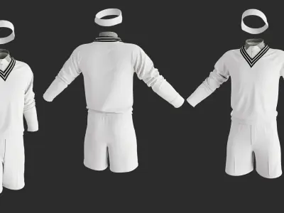 3 Tennis outfits 3D model
