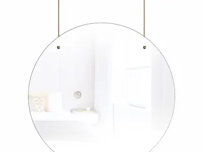 Exhibit Frameless Accent Mirror 3D model