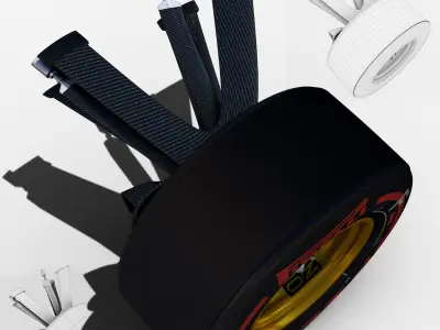 Lotus E23 Front Suspension Low-poly 3D model