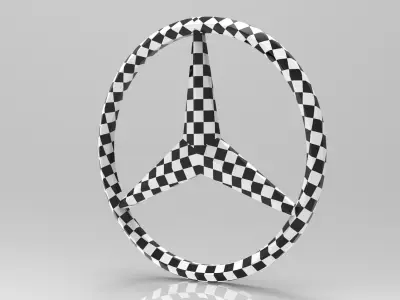 mercedes logo 3D print model