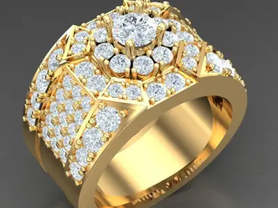 Luxury Men Rings Designs 4MR042 3D print model