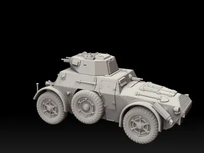 Autoblinda Armored Car 3D print model