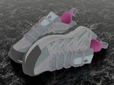 COLUMBIA CRESTWOOD WATERPROOF 3D SHOES Low-poly 3D model
