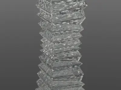 Vase 01 Ceramic version and Glass Version 3D model