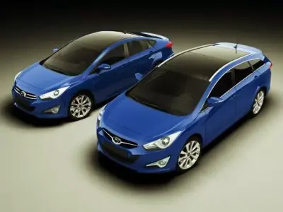 Hyundai i40 Sedan and Wagon 3D model