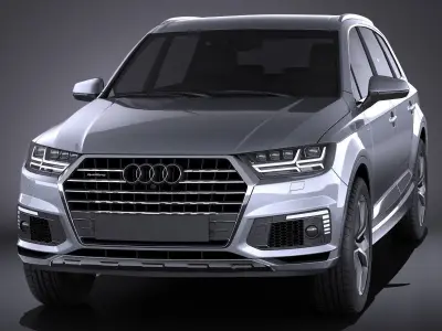 Audi Q7 e-tron 2017 VRAY 3D model