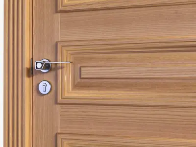 Door classic 01 3D model
