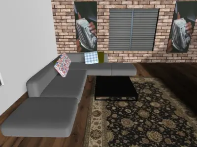 NEW LUXURY SOFA Low-poly 3D model