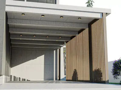 Modern House Low-poly 3D model