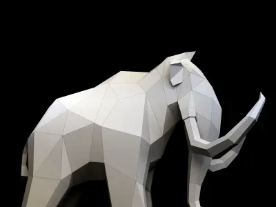 Mammoth low poly Low-poly 3D model