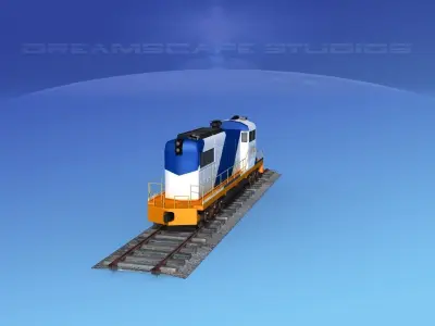 Diesel Locomotive V12 3D model