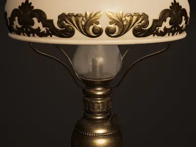 Gas Lamp Game Ready Low-poly 3D model