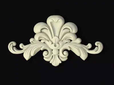 Central decor ornament for furniture 3D model 344