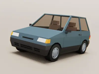 Stylized Cartoon Car 3D model buy