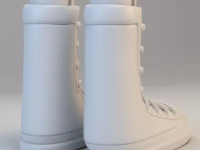 Cartoon Boots 3D model