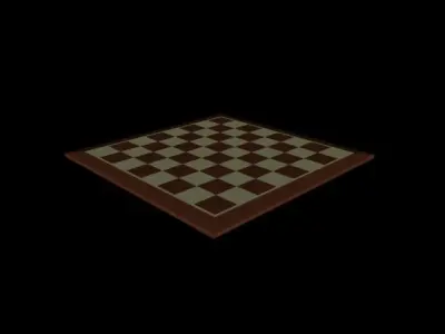 Chess Board Low-poly 3D model