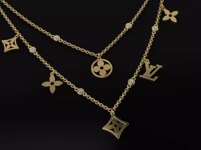 Louis Vuitton Necklace  3D print model