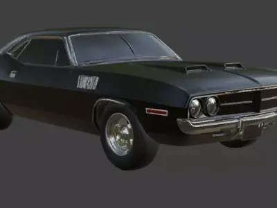 Plymouth Barracuda Antique Car 3D Model 3D model