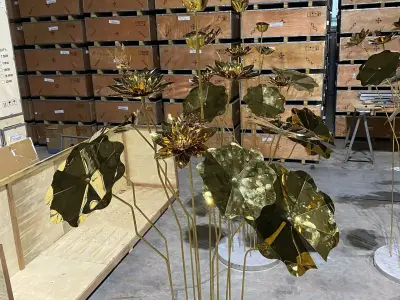 Stainless steel lotus 3D model