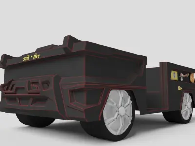 ride on car fire truck design 3D model