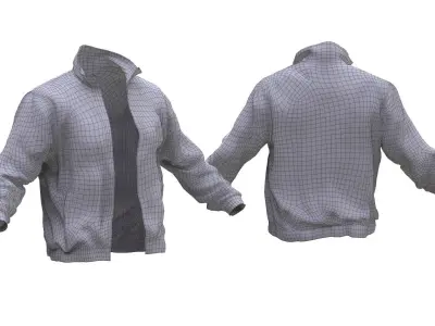 Sport jacket Low-poly 3D model