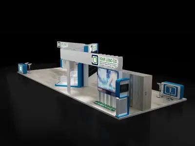 Booth Exhibition Stand a 618 3D model