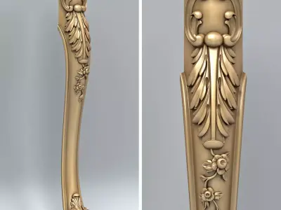 Furniture leg 014 3D model