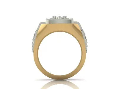 Square Diamond Man Ring 3D print model