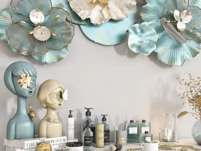 decorative set 32 3D model purchase