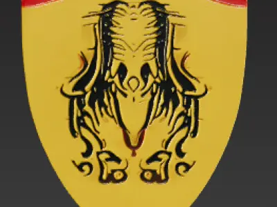 Ferrari Shield Logo 3D print model