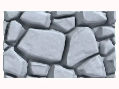 Massive Sandstone Wall Asset 3D model